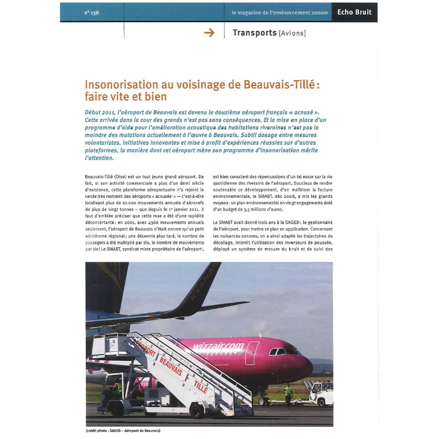 Read more about the article Aéroport de Beauvais : Insonorisation et efficacité