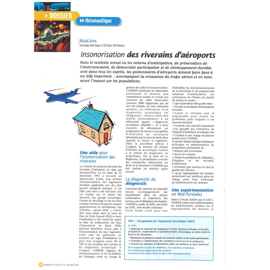 Read more about the article Œuvrer ensemble pour améliorer la protection des personnes soumis au bruit des avions