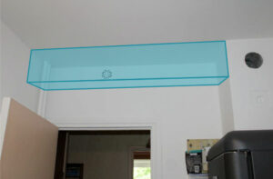 insonorisation et ventilation d'un logement : création d'un soffite entre la salle de bain et la cuisine